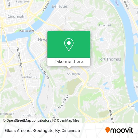 Mapa de Glass America-Southgate, Ky