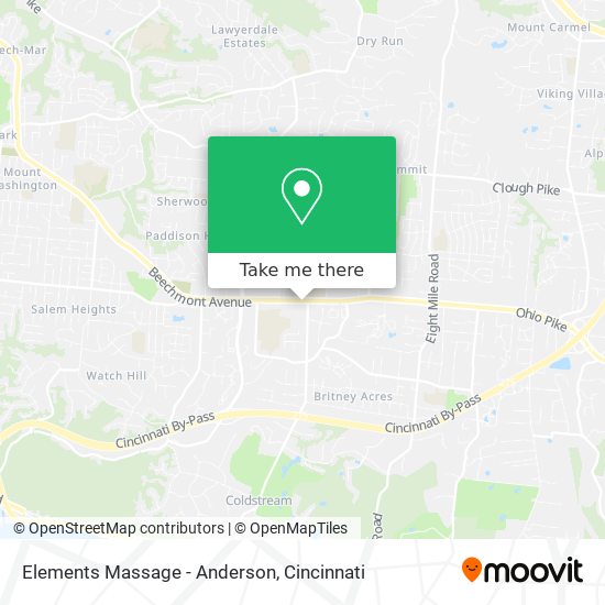 Elements Massage - Anderson map