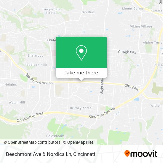 Mapa de Beechmont Ave & Nordica Ln
