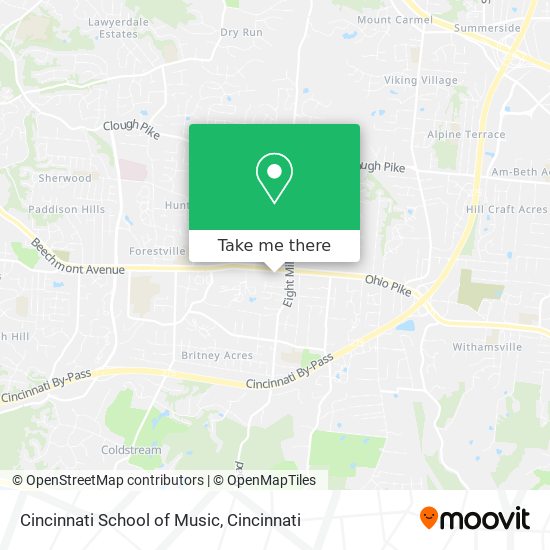 Mapa de Cincinnati School of Music
