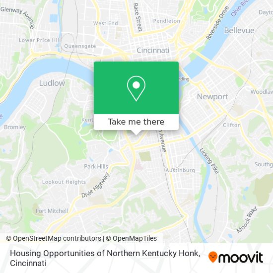 Housing Opportunities of Northern Kentucky Honk map