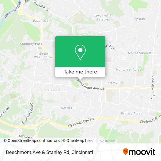 Beechmont Ave & Stanley Rd map