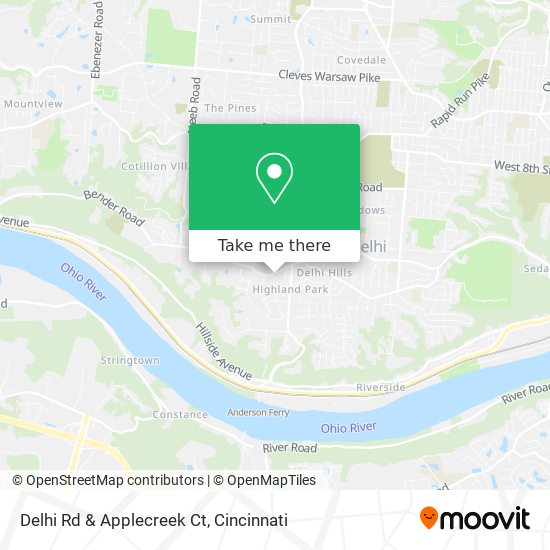 Delhi Rd & Applecreek Ct map