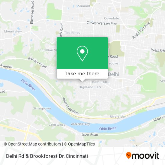 Delhi Rd & Brookforest Dr map