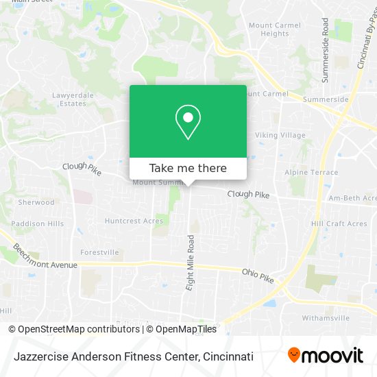 Jazzercise Anderson Fitness Center map