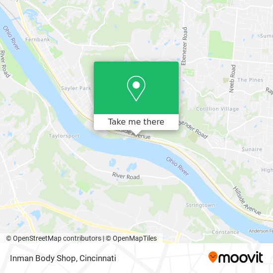 Inman Body Shop map