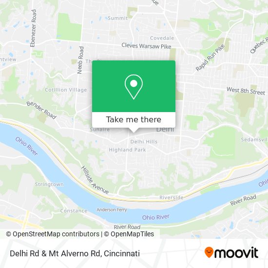 Delhi Rd & Mt Alverno Rd map