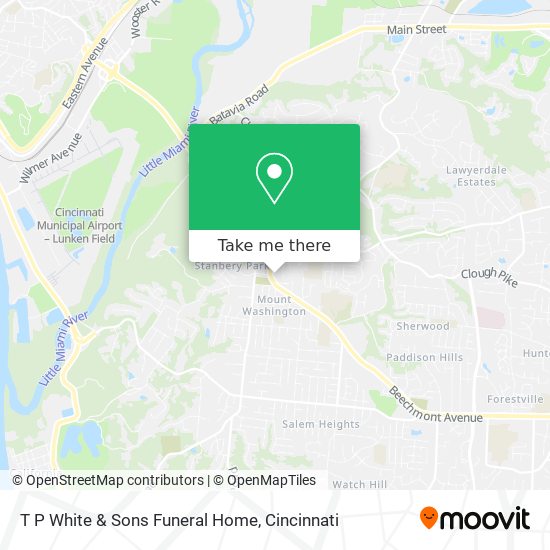 Mapa de T P White & Sons Funeral Home