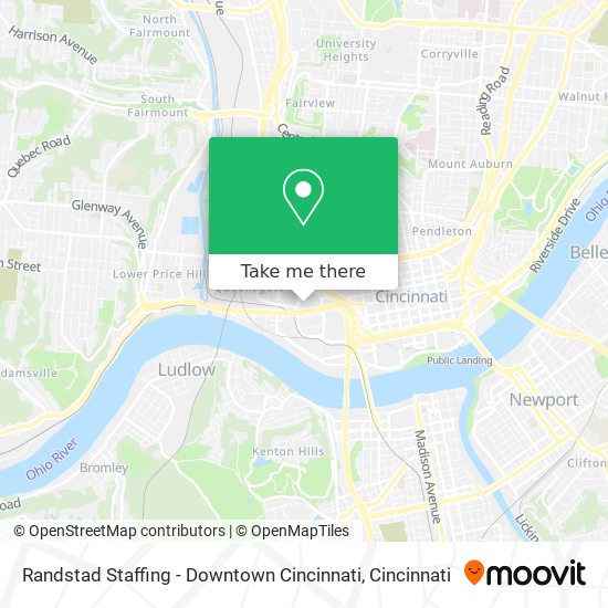 Mapa de Randstad Staffing - Downtown Cincinnati