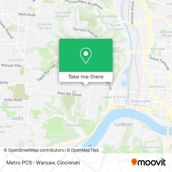 Metro PCS - Warsaw map