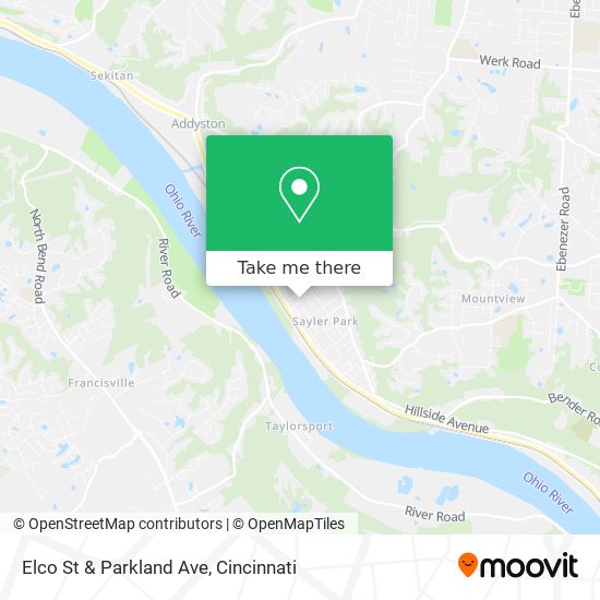 Elco St & Parkland Ave map