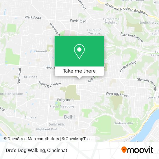 Dre's Dog Walking map