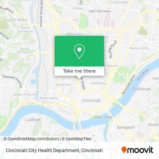 Cincinnati City Health Department map