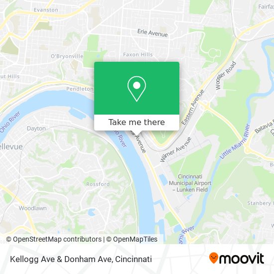 Kellogg Ave & Donham Ave map