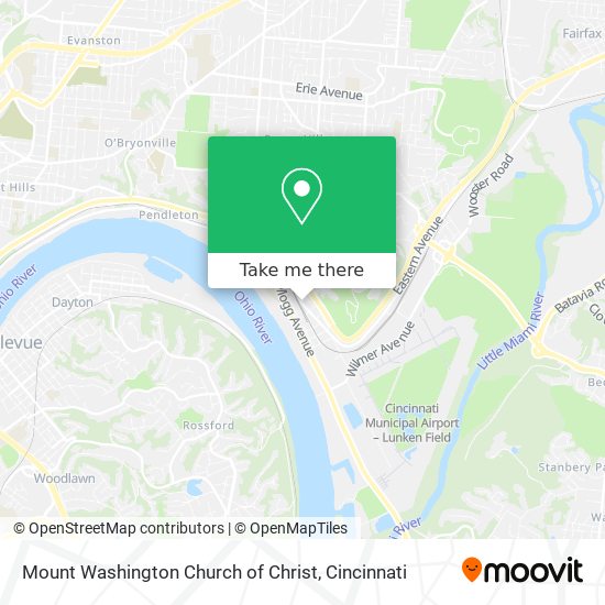 Mount Washington Church of Christ map