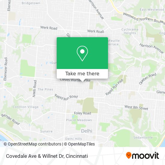 Covedale Ave & Willnet Dr map
