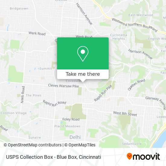 USPS Collection Box - Blue Box map