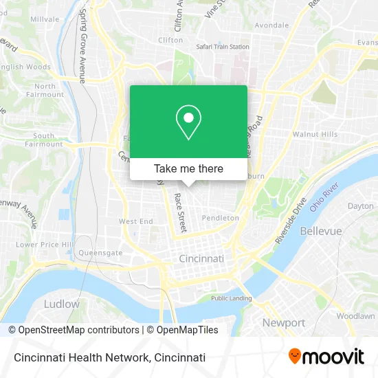 Cincinnati Health Network map