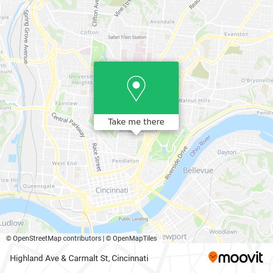 Highland Ave & Carmalt St map
