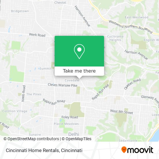 Mapa de Cincinnati Home Rentals