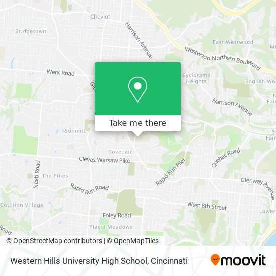 Western Hills University High School map