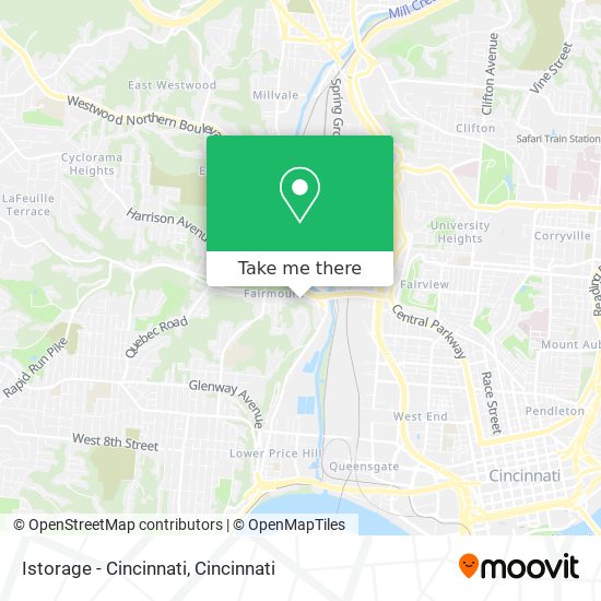 Mapa de Istorage - Cincinnati