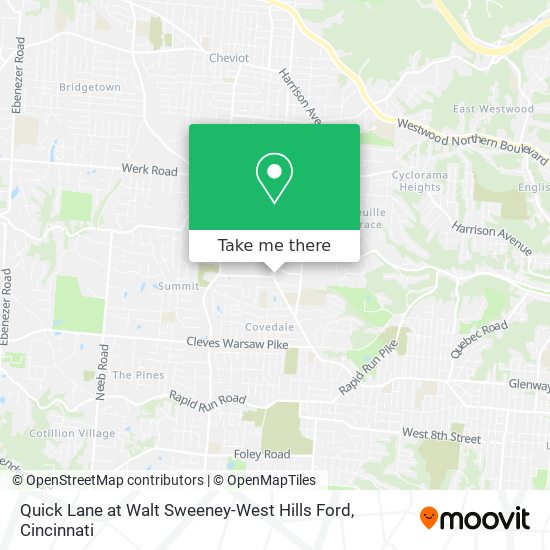 Mapa de Quick Lane at Walt Sweeney-West Hills Ford