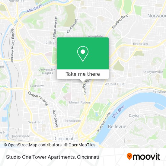 Studio One Tower Apartments map