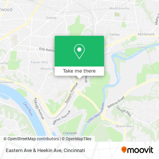 Eastern Ave & Heekin Ave map