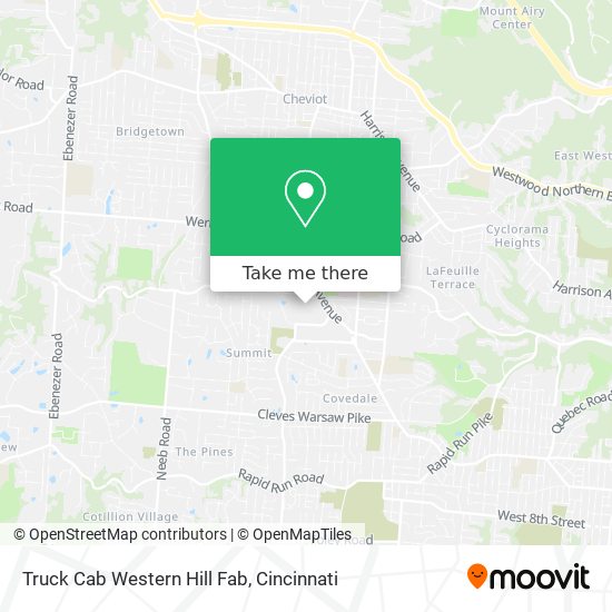 Truck Cab Western Hill Fab map