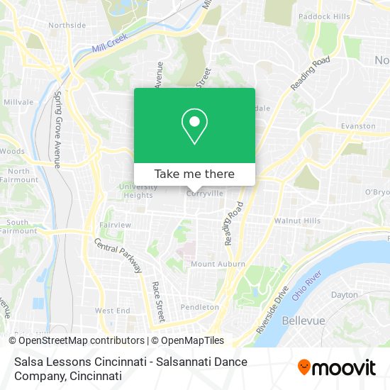 Mapa de Salsa Lessons Cincinnati - Salsannati Dance Company