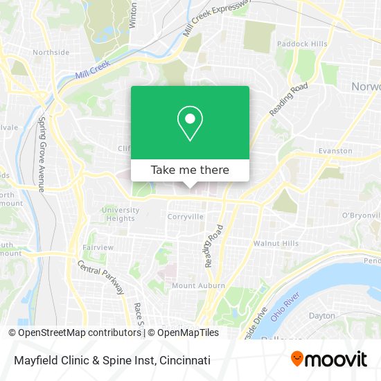 Mayfield Clinic & Spine Inst map