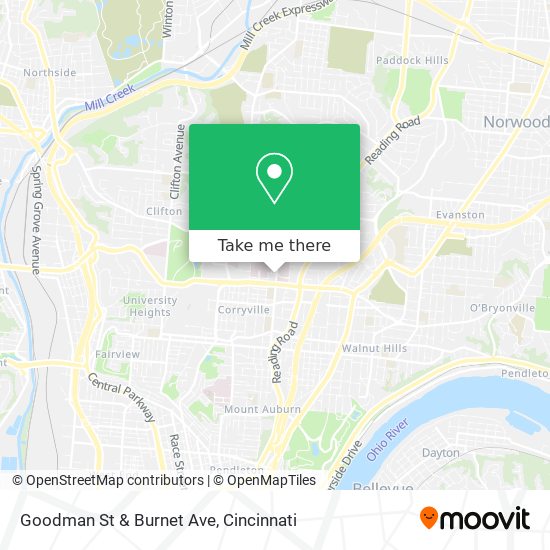 Mapa de Goodman St & Burnet Ave