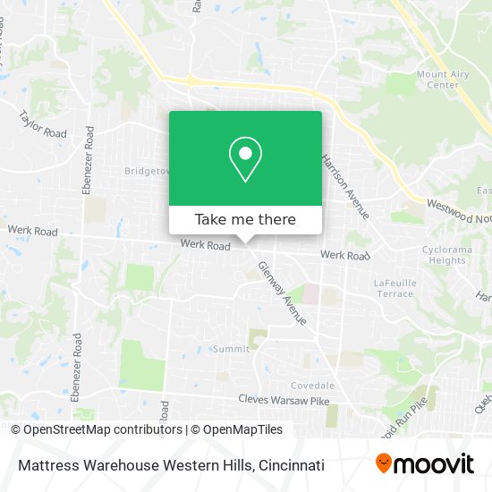 Mapa de Mattress Warehouse Western Hills