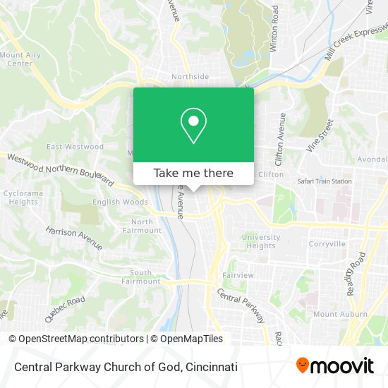 Central Parkway Church of God map