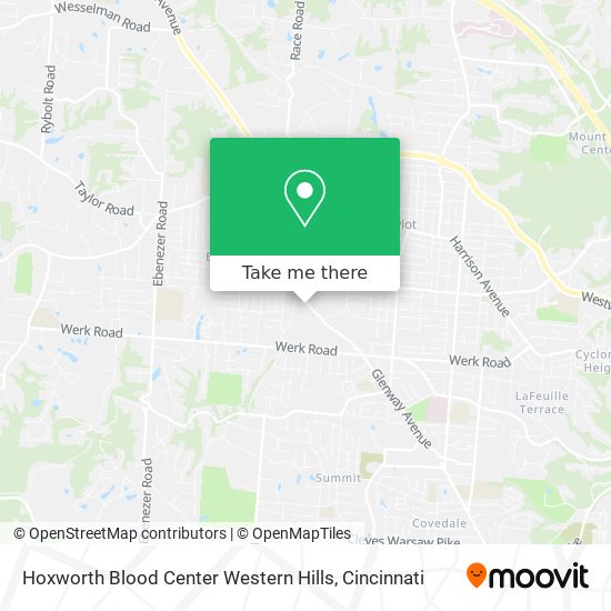 Mapa de Hoxworth Blood Center Western Hills