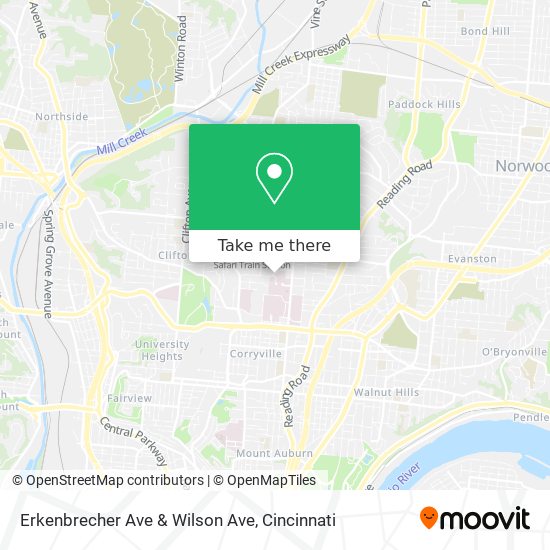 Erkenbrecher Ave & Wilson Ave map