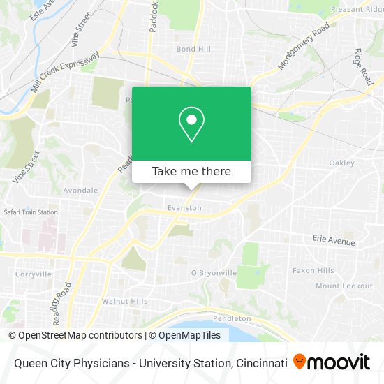Queen City Physicians - University Station map