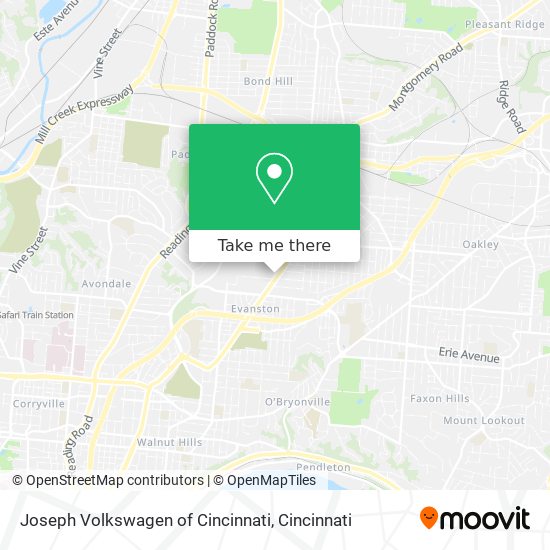 Mapa de Joseph Volkswagen of Cincinnati