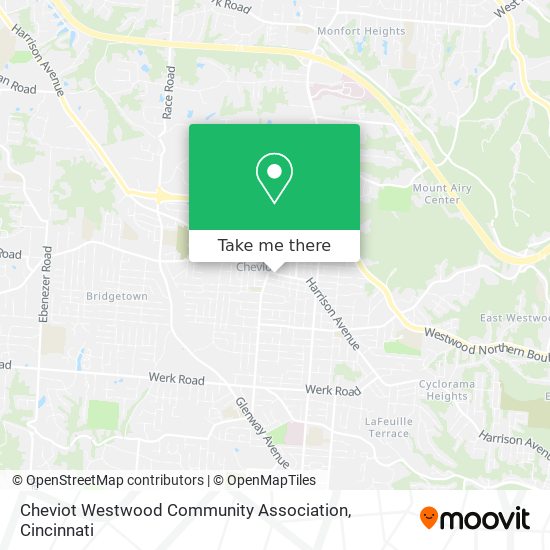 Cheviot Westwood Community Association map