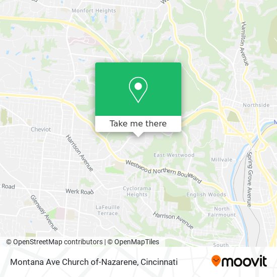 Montana Ave Church of-Nazarene map