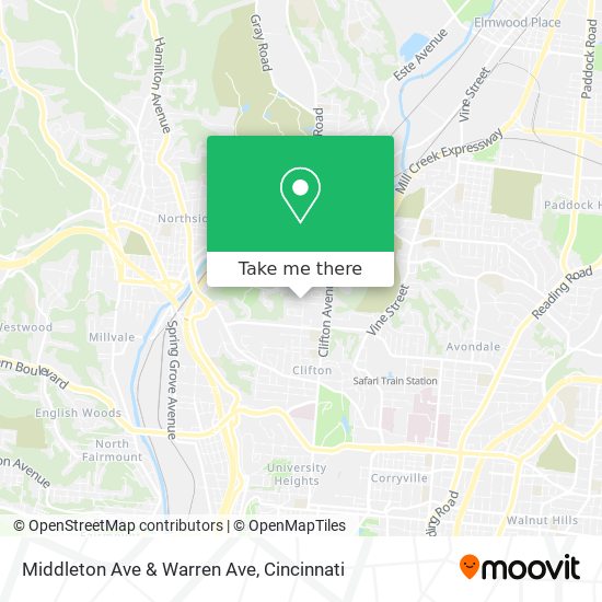 Mapa de Middleton Ave & Warren Ave
