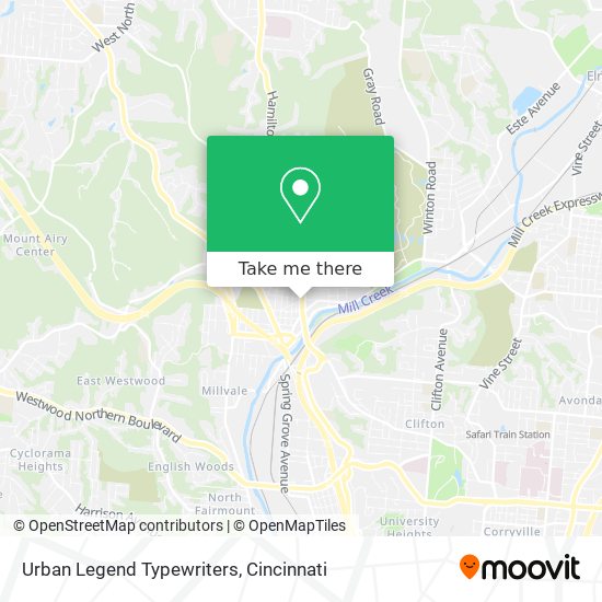 Urban Legend Typewriters map