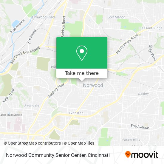 Norwood Community Senior Center map