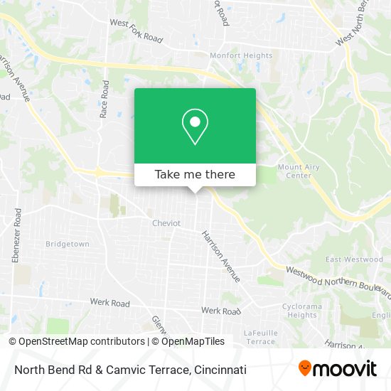 North Bend Rd & Camvic Terrace map