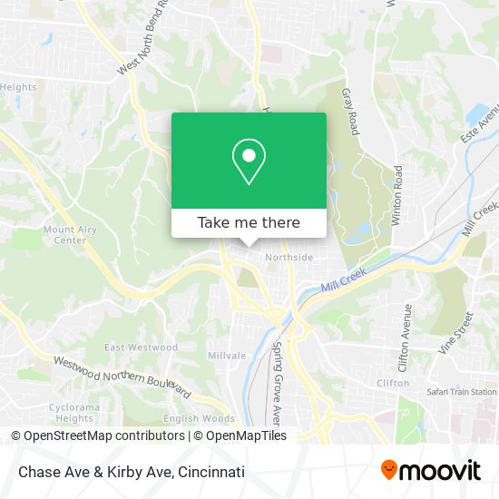 Chase Ave & Kirby Ave map