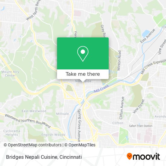 Bridges Nepali Cuisine map