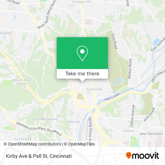Kirby Ave & Pell St map