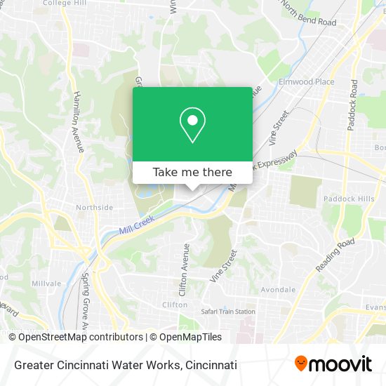 Mapa de Greater Cincinnati Water Works