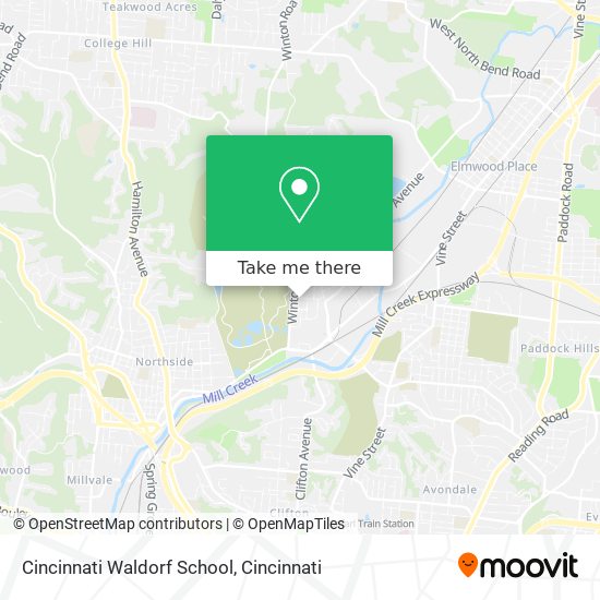 Cincinnati Waldorf School map